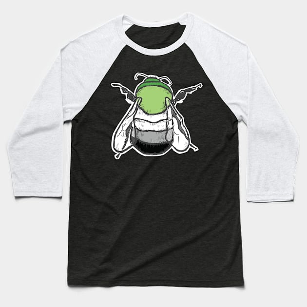 Aromantic Bee Baseball T-Shirt by theartfulscientist